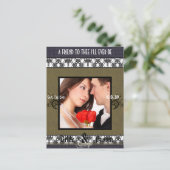 Carte Postale Faire-part Sauvegarder la date avec votre photo (Debout devant)