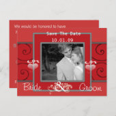 Carte Postale Faire-part Sauvegarder la date avec votre photo (Devant / Derrière)