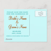 Carte Postale Faire-part Sauvegarder la date - Coquelicots (Dos)