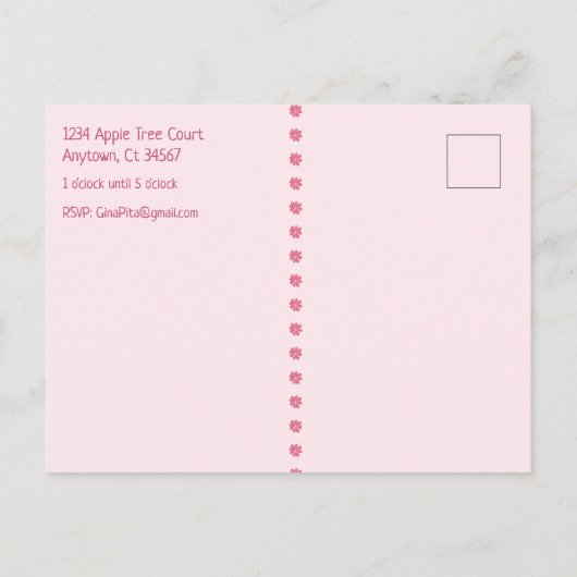 Carte Postale Faire-part Sauvegarder la date du deuxième anniversaire d'une (Dos)