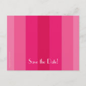 Carte Postale Faire-part Sauvegarder la date Fête des 90 ans, Rayures roses (Devant)