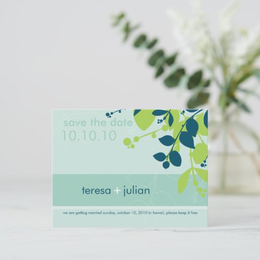 Carte Postale Faire-part Sauvegarder la date :: indigène 1 (Debout devant)