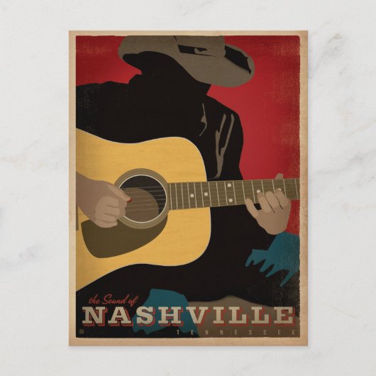 Carte Postale Faire-part Sauvegarder la date | Le son de Nashville (Devant)