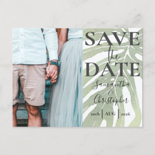 Carte Postale Faire-part Sauvegarder la date Mariage photo tropical Monster