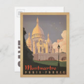 Carte Postale Faire-part Sauvegarder la date | Montmartre - Paris, France (Devant / Derrière)
