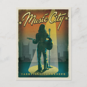 Carte Postale Faire-part Sauvegarder la Date   Nashville, TN - Fille