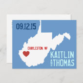 Carte Postale Faire-part Sauvegarder la date - Personnalisable - Virginie o (Devant / Derrière)