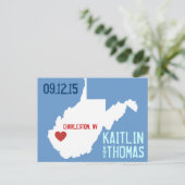 Carte Postale Faire-part Sauvegarder la date - Personnalisable - Virginie o (Debout devant)