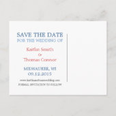 Carte Postale Faire-part Sauvegarder la date - Personnalisable - Wisconsin (Dos)