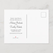 Carte Postale Faire-part Sauvegarder la date Photo mariage floral verdure (Dos)