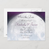 Carte Postale Faire-part Sauvegarder la date pour un mariage sur le thème d (Devant / Derrière)