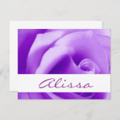 Carte Postale Faire-part Sauvegarder la date Rose Violette de Rêve V22A (Devant / Derrière)