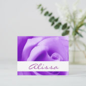 Carte Postale Faire-part Sauvegarder la date Rose Violette de Rêve V22A (Debout devant)