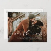 Carte Postale Faire-part Sauvegarder la date scénario simple photo (Devant / Derrière)