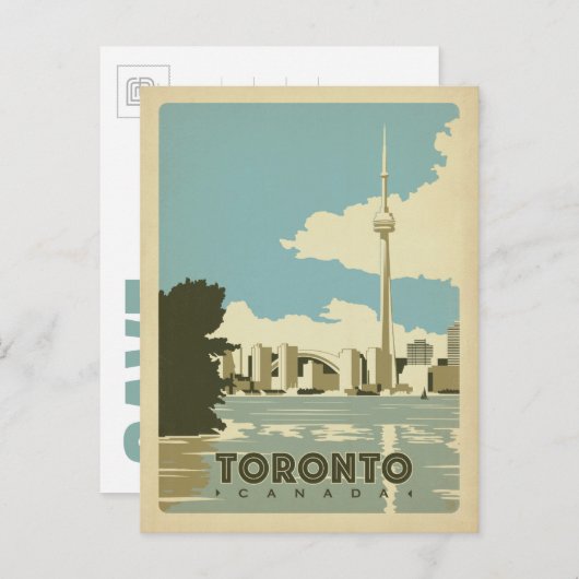 Carte Postale Faire-part Sauvegarder la date | Toronto (Ontario) 2 (Devant / Derrière)