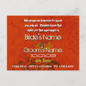 Carte Postale Faire-part Sauvegarder la date - Tourbillons d'arbres - Perso (Dos)