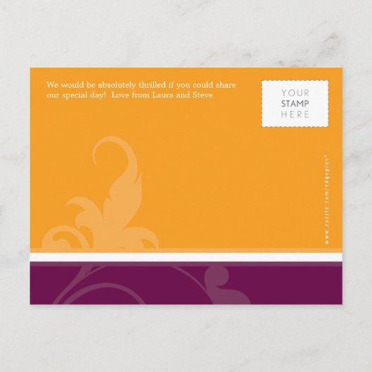 Carte Postale Faire-part Sauvegarder la date :: verve 2 (Dos)