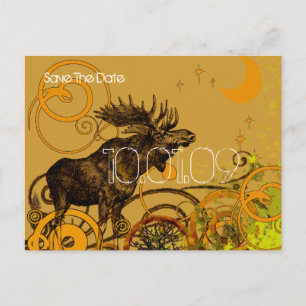 Carte Postale Faire-part Sauvegarder la date - Vieux Moose - Plus foncé