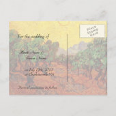 Carte Postale Faire-part Sauvegarder la date,Vincent van Gogh Oliviers (Dos)