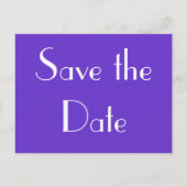 Carte Postale Faire-part Sauvegarder la date/Violet (Devant)