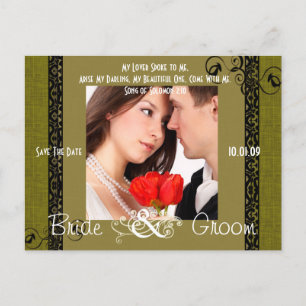 Carte Postale Faire-part Sauvegardez la date avec votre photo