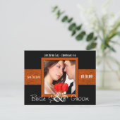 Carte Postale Faire-part Sauvegardez la date avec votre photo (Debout devant)