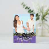 Carte Postale Faire-part Sauvegardez la Date avec VOTRE Photo -Jaune et Lil (Debout devant)