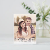 CARTE POSTALE FAIRE-PART SAUVEGARDEZ NOTRE DATE | SCRIPT D'ANNONCE DE MISE  (Debout devant)