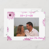 Carte Postale Faire-part Sauver la date (Devant / Derrière)