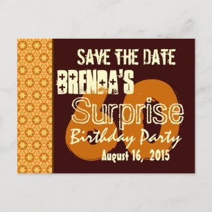 Carte Postale Faire-part Sauver la Date 60e Anniversaire Surprise Etoiles D