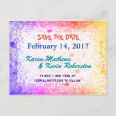 Carte Postale Faire-part Sauver la date Arc-en-ciel Sunshine (Devant)