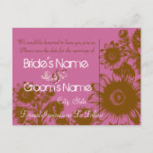 Carte Postale Faire-part Sauver la date Caramel Cafe et Bodacious Purple (Dos)