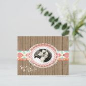 Carte Postale Faire-part Sauver la date de l'Amérindien (Debout devant)