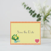 Carte Postale Faire-part Sauver la date de mariage de style country (Debout devant)