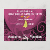 Carte Postale Faire-part Sauver la date élégant Cala Lily (Devant)