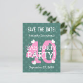 Carte Postale Faire-part Sauver la date Fête d'anniversaire FAB 40 V06A ROS (Debout devant)