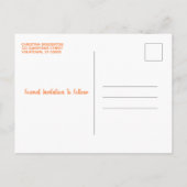 Carte Postale Faire-part Sauver la date Feuilles d'automne rustiques minima (Dos)