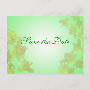 Carte Postale Faire-part sauver la date, fleurs de tulipe jaune