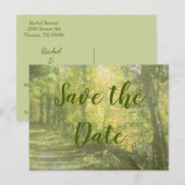 Carte Postale Faire-part Sauver la date Forêt rustique (Devant / Derrière)