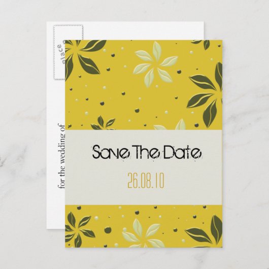 Carte Postale Faire-part Sauver la date - Gaufrage (Devant / Derrière)