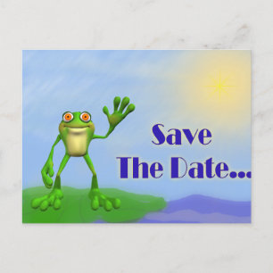 Carte Postale Faire-part Sauver la date-Grenouille