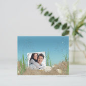 Carte Postale Faire-part Sauver la date nautique (Debout devant)