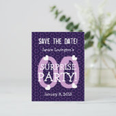 Carte Postale Faire-part Sauver la date n'importe quelle année surprise Ann (Debout devant)