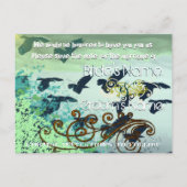 Carte Postale Faire-part Sauver la date - Oiseaux volants - (Dos)