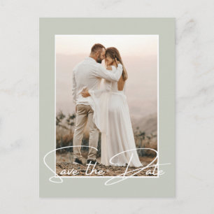 Carte Postale Faire-part Sauver La Date Photo Chic Annonce De Mariage Éléga