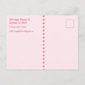 Carte Postale Faire-part Sauver la date Premier anniversaire pour une fille (Dos)