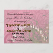 Carte Postale Faire-part Sauver la date Rasberry Cœurs - - (Dos)