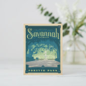 Carte Postale Faire-part Sauver la date | Savannah, GA (Debout devant)