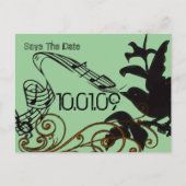 Carte Postale Faire-part Sauver la date - Tourbillons - - (Devant)