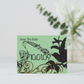 Carte Postale Faire-part Sauver la date - Tourbillons - - (Debout devant)